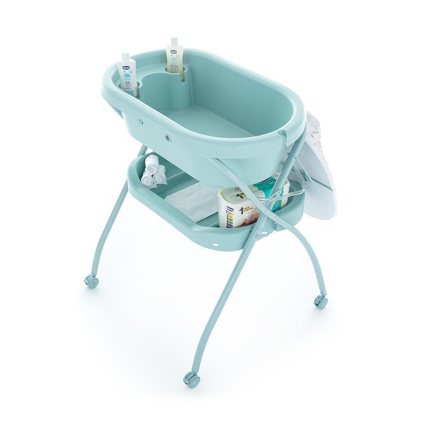 PETITE&MARS - Mesa da muda da fralda com banheira SPA 3em1 menta