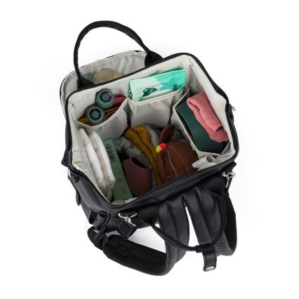 PETITE&MARS - Mochila de cambio para cochecito JASPER negra