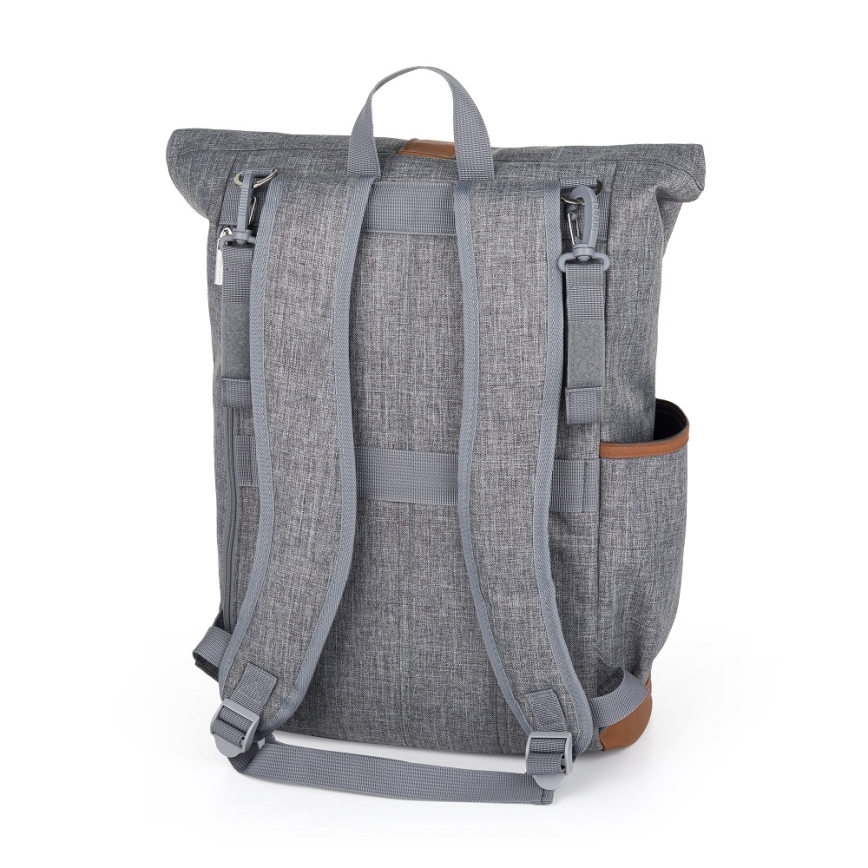 PETITE&MARS - Mochila para muda de roupa para carrinho de bebé JACKOB cinzento