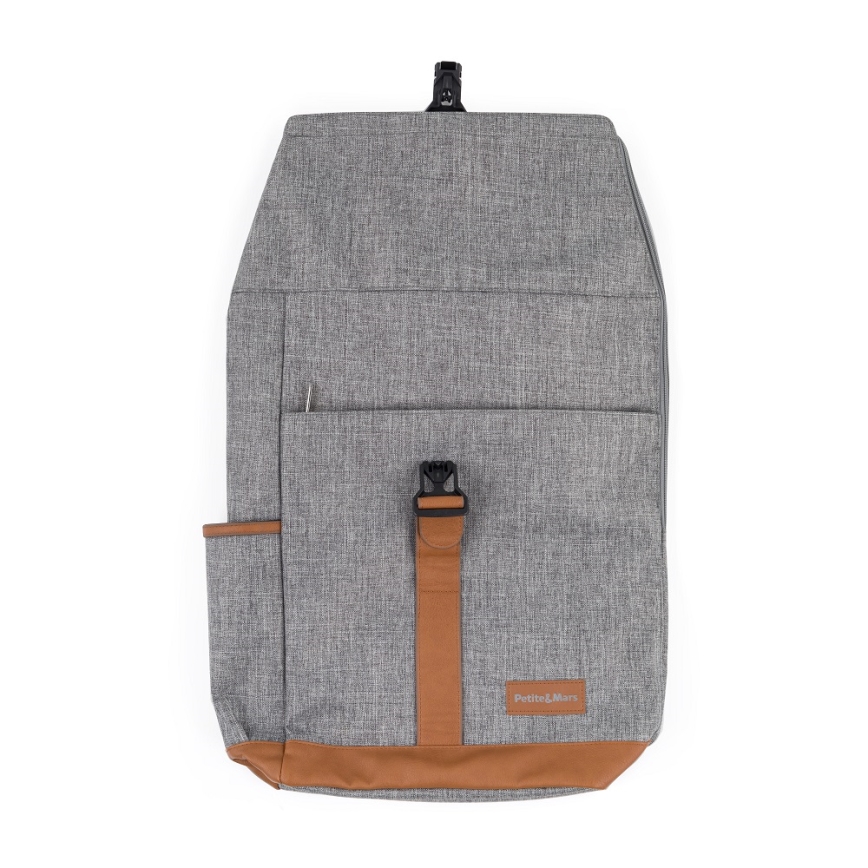 PETITE&MARS - Mochila para muda de roupa para carrinho de bebé JACKOB cinzento
