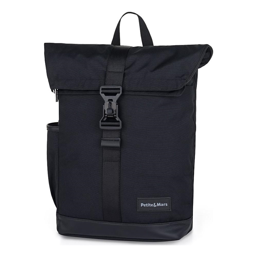PETITE&MARS - Mochila para muda de roupa para carrinho de bebé JACKOB preto