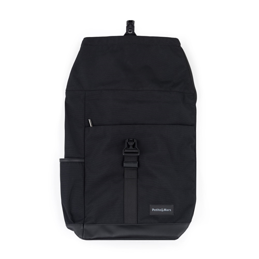 PETITE&MARS - Mochila para muda de roupa para carrinho de bebé JACKOB preto