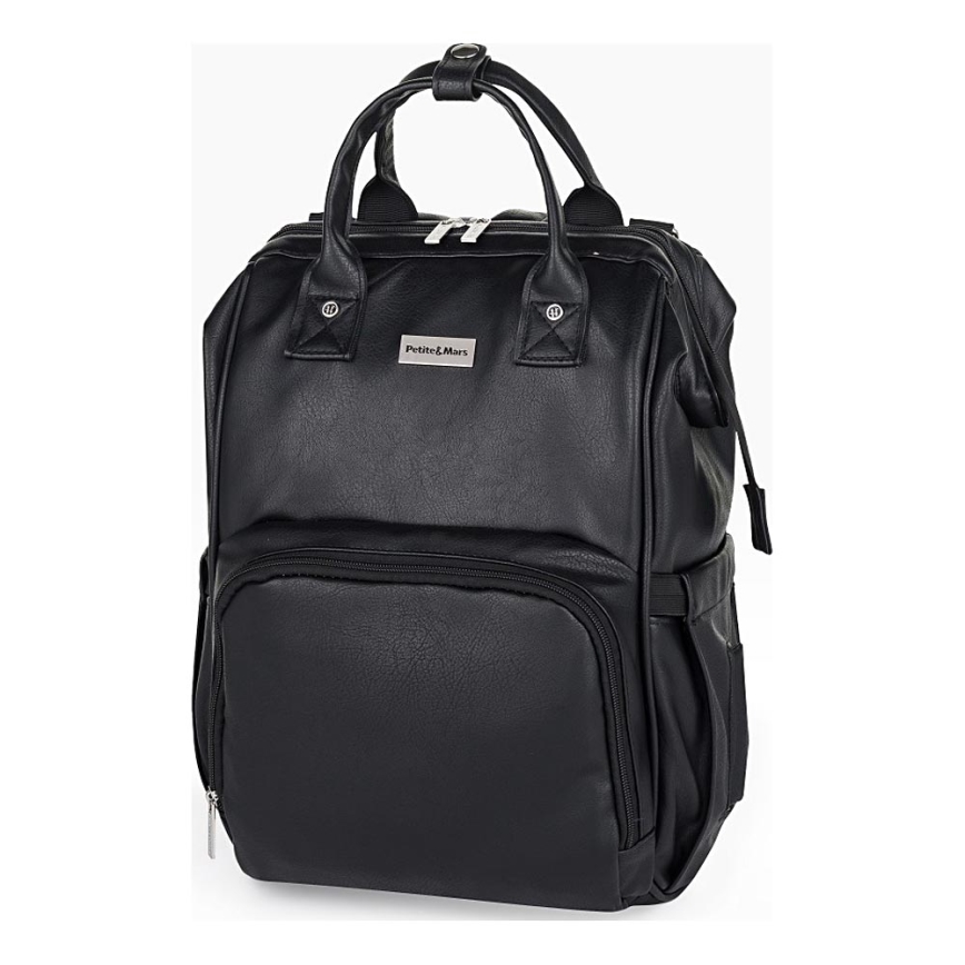 PETITE&MARS - Mochila para muda de roupa para carrinho de bebé JASPER preto