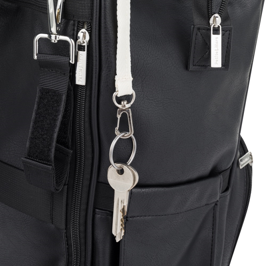 PETITE&MARS - Mochila para muda de roupa para carrinho de bebé JASPER preto