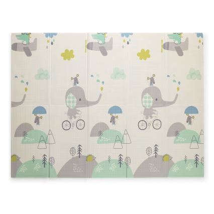 PETITE&MARS - Tapete de brincar dobrável CAMPY ELEPHANT&CITY