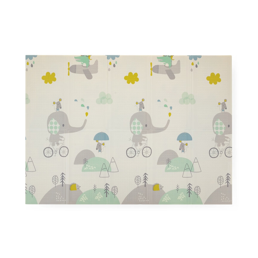 PETITE&MARS - Tapete de brincar dobrável CAMPY ELEPHANT&FOX