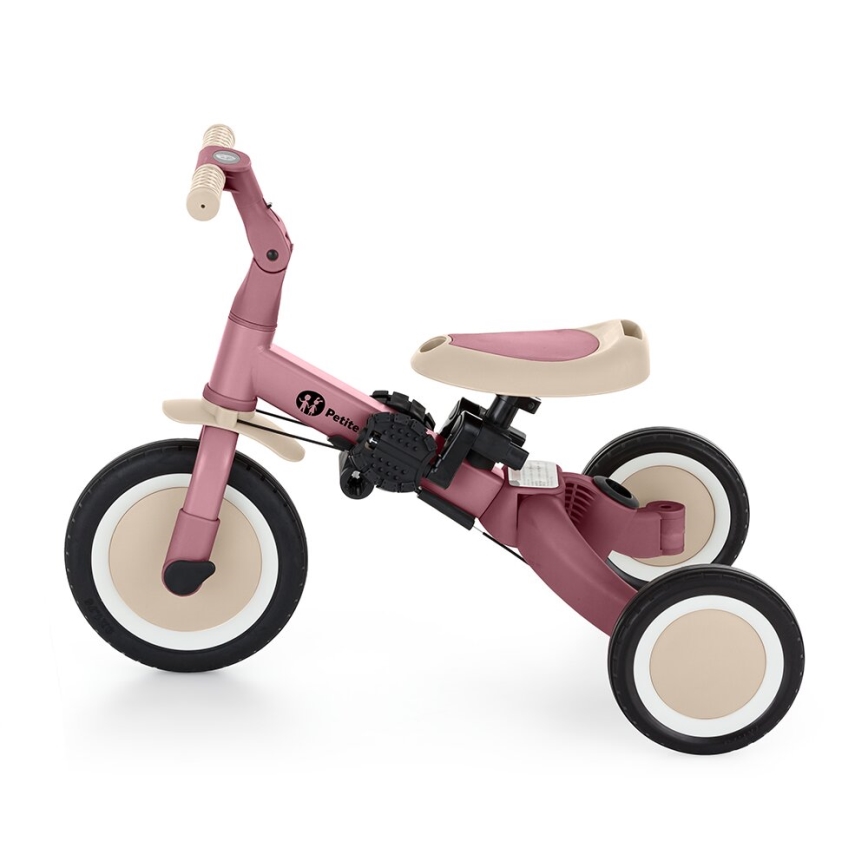 PETITE&MARS - Triciclo de criança 5em1 TURBO Dusty Rosa