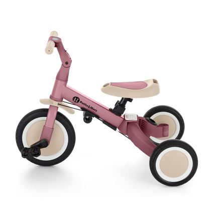 PETITE&MARS - Triciclo de criança 5em1 TURBO Dusty Rosa
