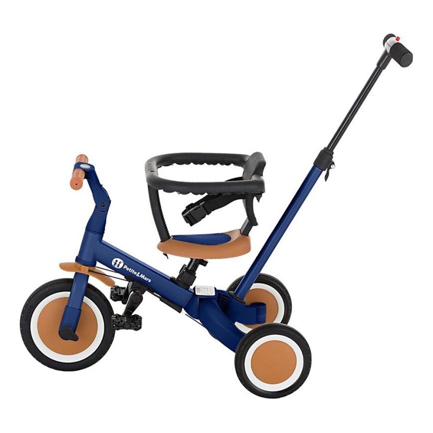 PETITE&MARS - Triciclo de criança 5em1 TURBO Enigmatic Blue