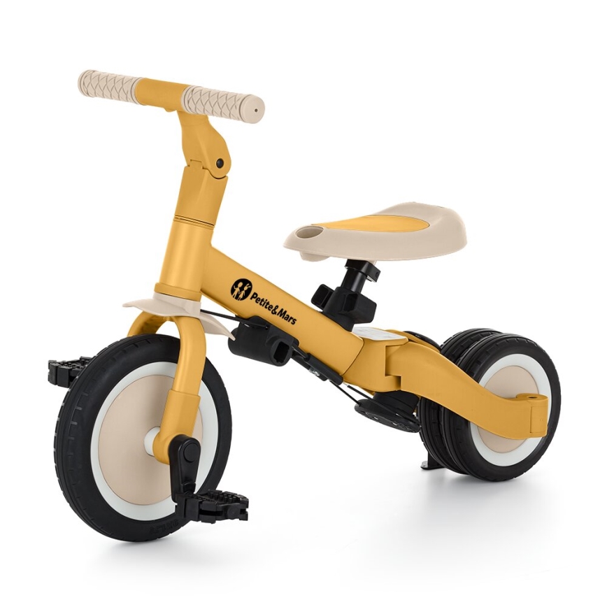 PETITE&MARS - Triciclo de criança 5em1 TURBO Intense Ochre