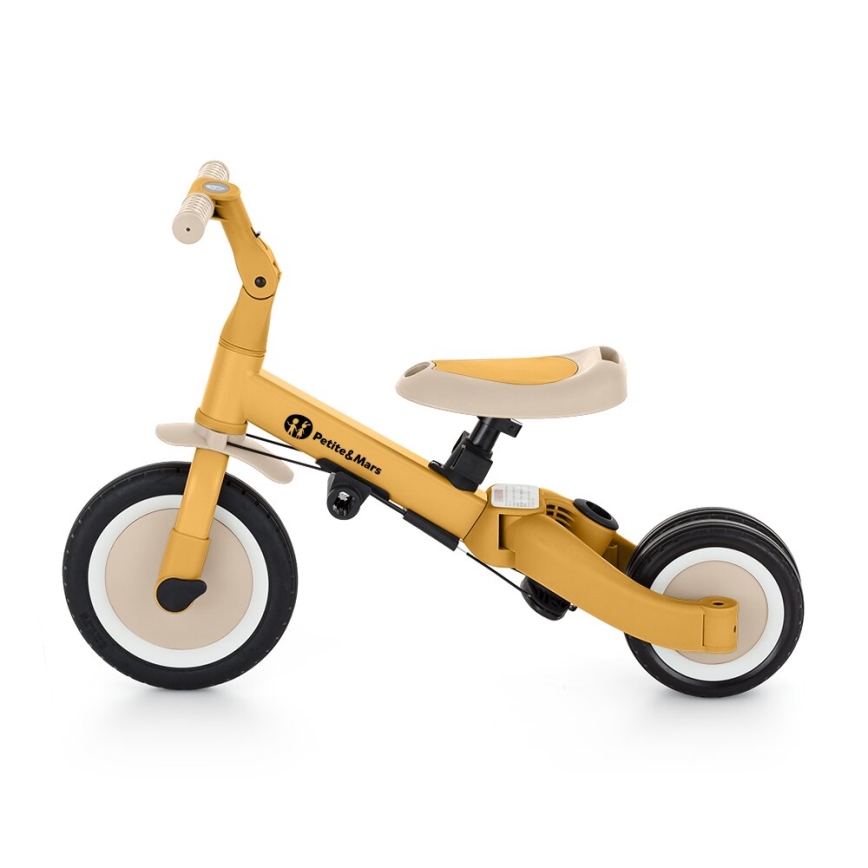 PETITE&MARS - Triciclo de criança 5em1 TURBO Intense Ochre