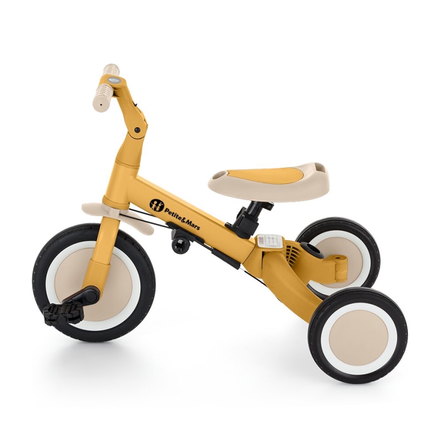 PETITE&MARS - Triciclo de criança 5em1 TURBO Intense Ochre