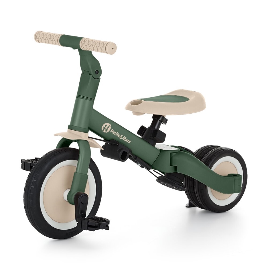 PETITE&MARS - Triciclo de criança 5em1 TURBO Misty Green