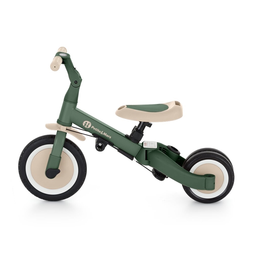 PETITE&MARS - Triciclo de criança 5em1 TURBO Misty Green
