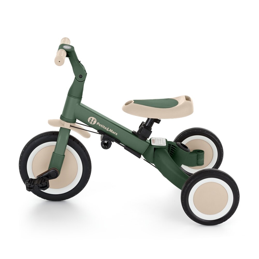 PETITE&MARS - Triciclo de criança 5em1 TURBO Misty Green