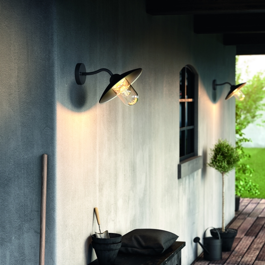 Philips 01643/30/PN - Luz de parede de exterior HAMMOCK 1xE27/60W/230V IP44