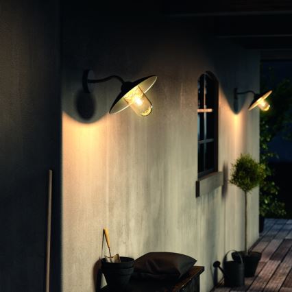 Philips 01643/30/PN - Luz de parede de exterior HAMMOCK 1xE27/60W/230V IP44