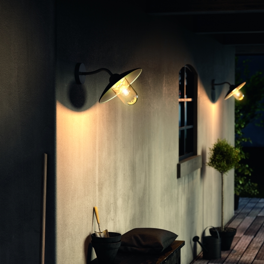 Philips 01643/30/PN - Luz de parede de exterior HAMMOCK 1xE27/60W/230V IP44