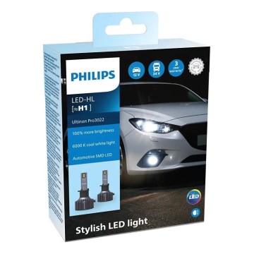 Philips 11258U3022X2 - CONJUNTO 2xLED Lâmpada de carro Ultinon Pro3022 H1 P14,5s/20W/12/24V 6000K
