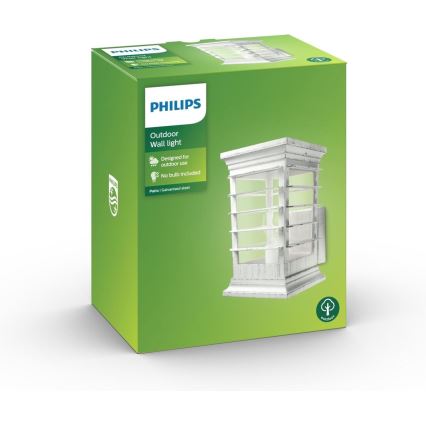 Philips 15280/18/PN - Luz de parede de exterior PATIO 1xE27/60W/230V IP44
