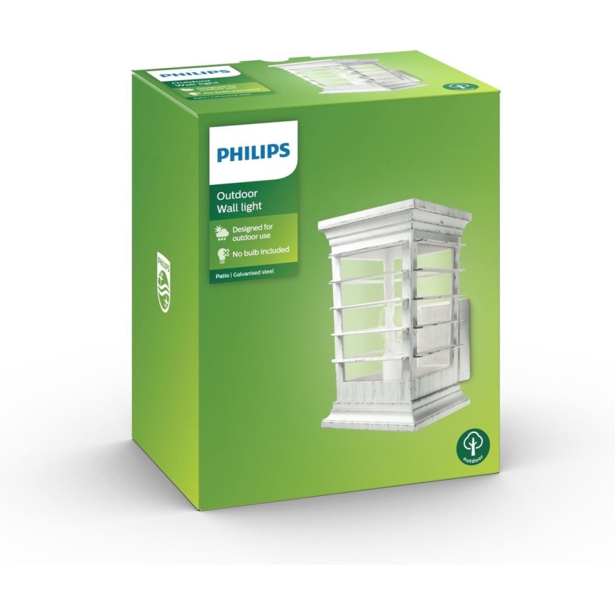 Philips 15280/18/PN - Luz de parede de exterior PATIO 1xE27/60W/230V IP44