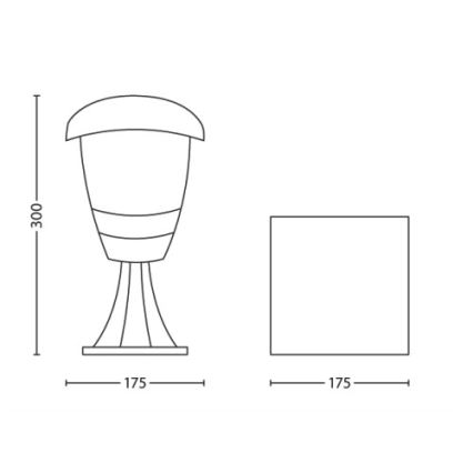 Philips - Lâmpada de jardim 1xE27/60W/230V IP44
