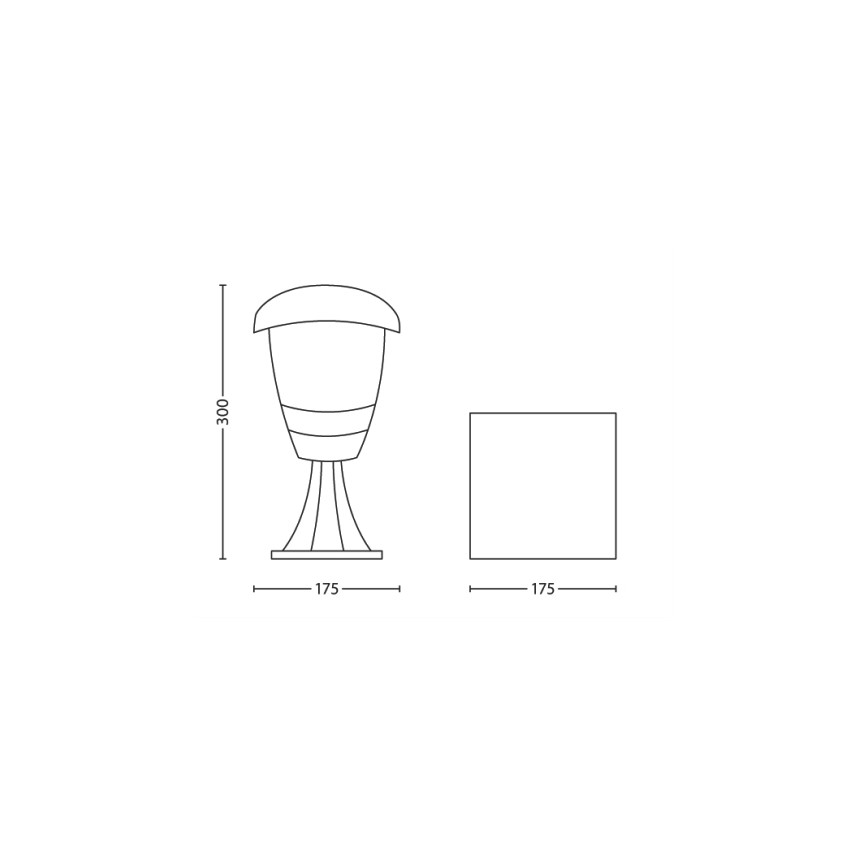 Philips - Lâmpada de jardim 1xE27/60W/230V IP44