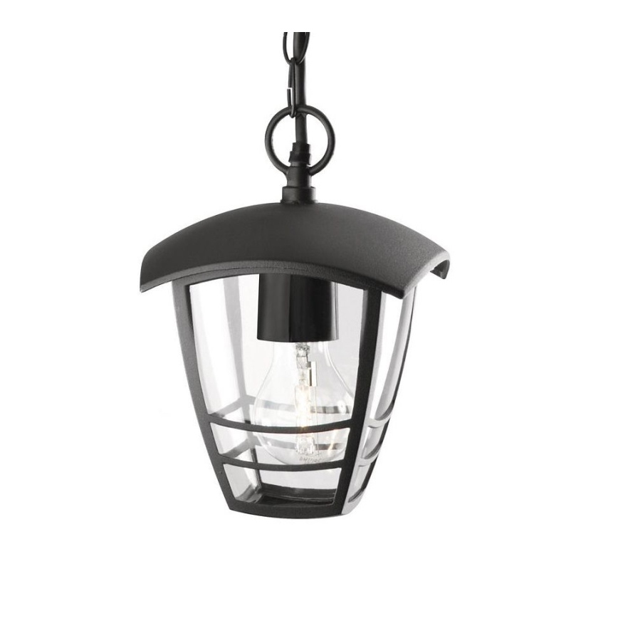 Philips - Candelabro exterior suspenso 1xE27/60W/230V preto IP44