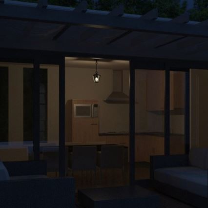 Philips - Candelabro exterior suspenso 1xE27/60W/230V preto IP44