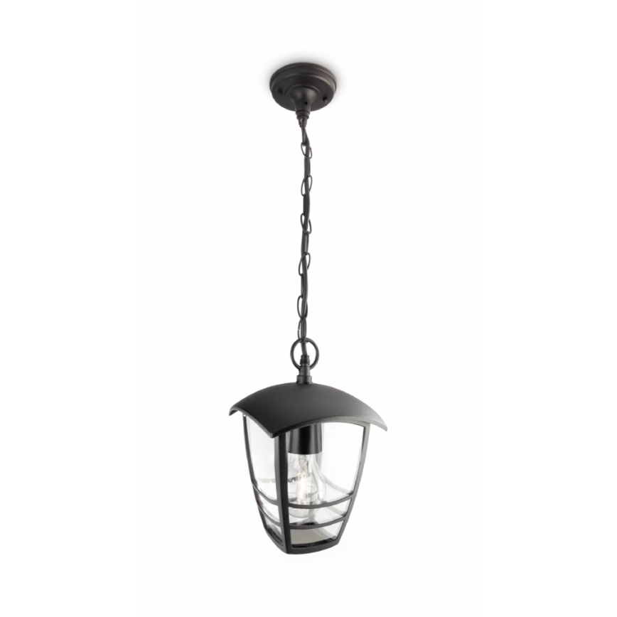 Philips - Candelabro exterior suspenso 1xE27/60W/230V preto IP44