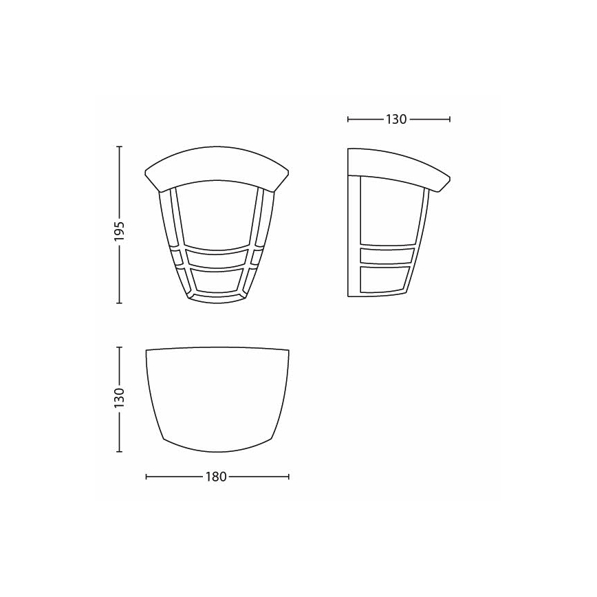 Philips - Luz de parede de exterior 1xE27/60W/230V IP44