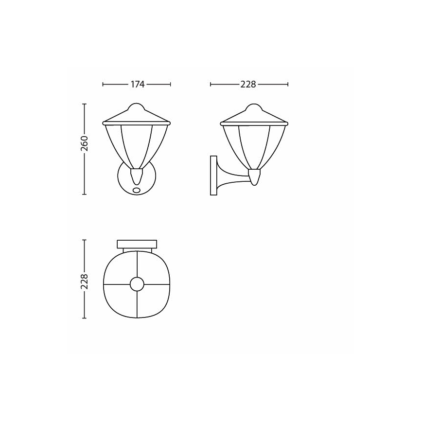 Philips - Luminária de parede exterior LED com sensor 1xLED/4,5W/230V IP44