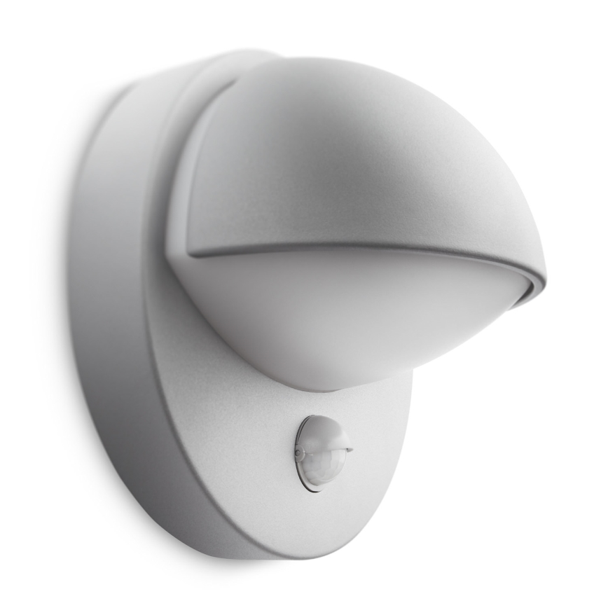 Philips - Iluminação de parede exterior com sensor E27/12W IP44
