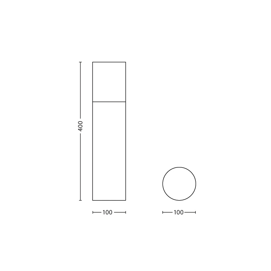 Philips 16287/47/16 - Candeeiro de exterior MYGARDEN HARE 1xE27/18W/230V IP44