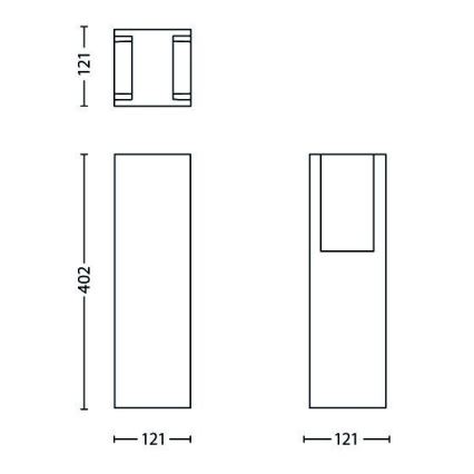 Philips - Candeeiro de exterior  1xE27/14W/230V