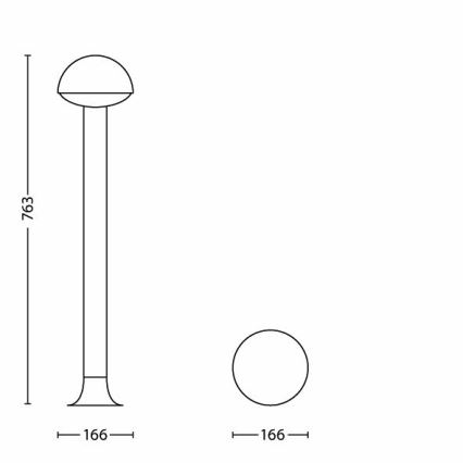 Philips - Coluna exterior LED 1xLED/3W/230V