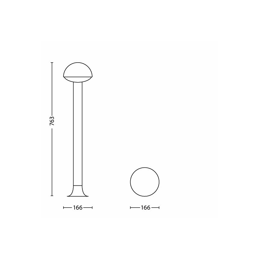 Philips - Coluna exterior LED 1xLED/3W/230V
