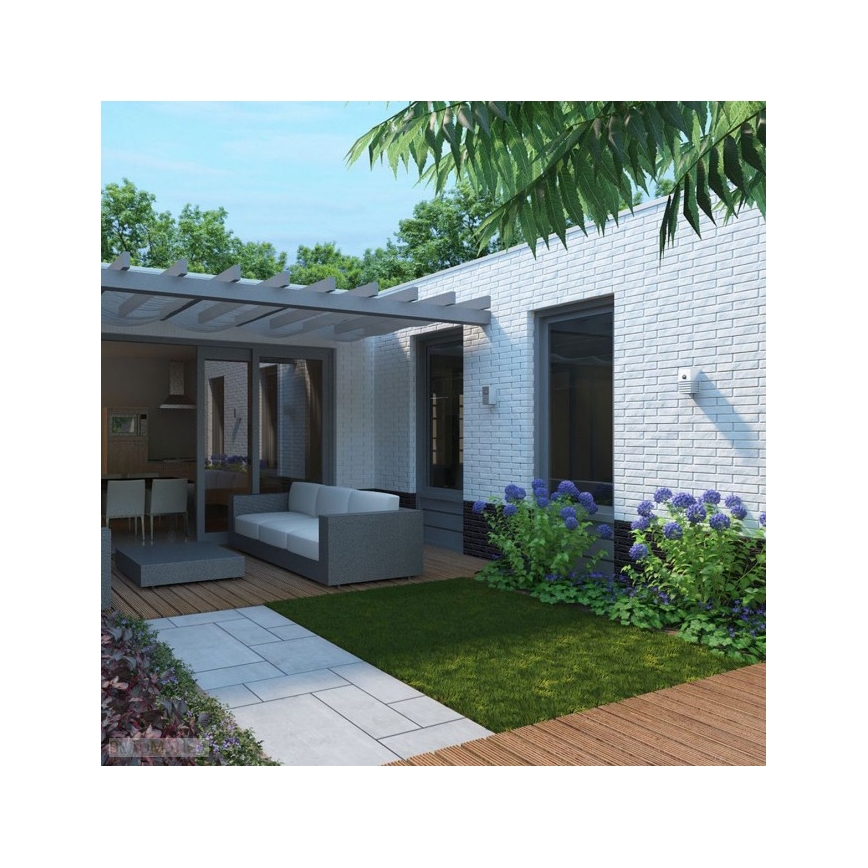 Philips - Iluminação de parede exterior com sensor E27/20W IP44