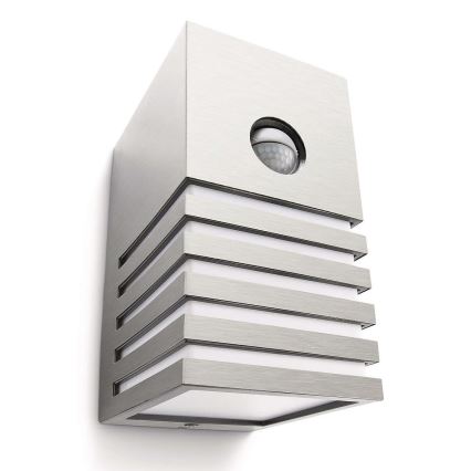 Philips - Iluminação de parede exterior com sensor E27/20W IP44