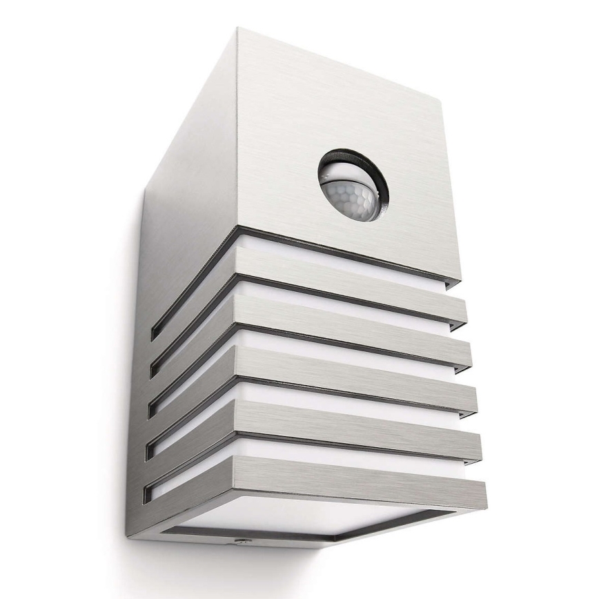Philips - Iluminação de parede exterior com sensor E27/20W IP44
