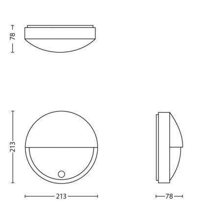 Philips - Luz de exterior LED com sensor LED/6W IP44