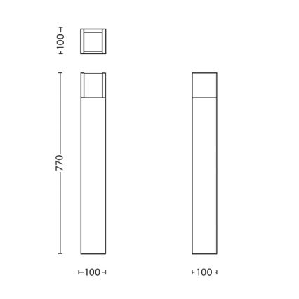 Philips - Candeeiro exterior LED LED/6W/230V 2700K IP44