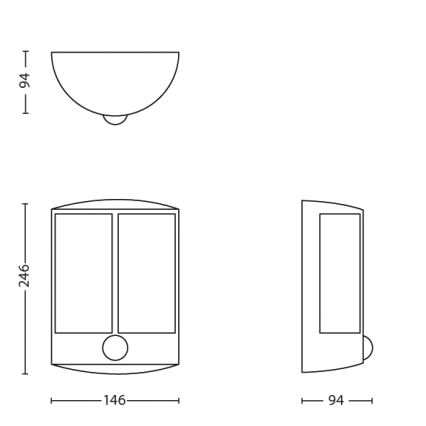 Philips - Iluminação exterior LED com sensor LED/6W IP44