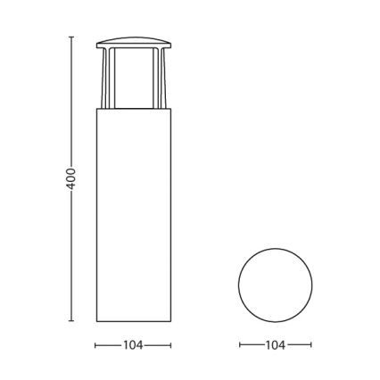 Philips - Candeeiro exterior LED 1xLED/6W/230V IP44