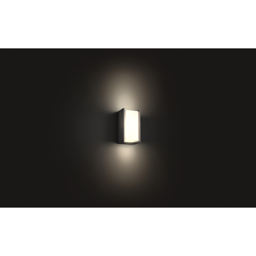 Philips - LED Iluminação de parede exterior com regulação Hue TURACO 1xE27/9,5W/230V IP44