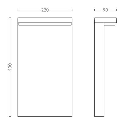 Philips - Candeeiro exterior LED 2xLED/4,5W/230V 2700K IP44