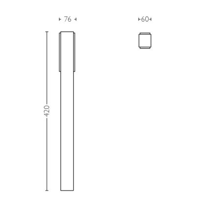 Philips - Iluminação em coluna exterior 2xLED/4.5W