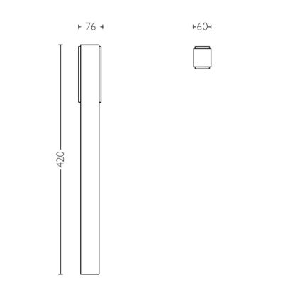 Philips - Iluminação de coluna exterior 2xLED/4,5W IP44