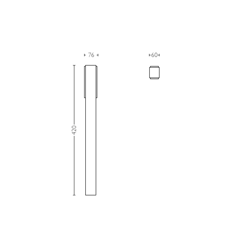 Philips - Iluminação de coluna exterior 2xLED/4,5W IP44