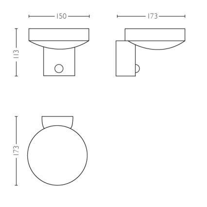 Philips 16491/47/P0 - Iluminação de parede exterior LED com sensor MYGARDEN COCKATOO 1xLED/8W/230V IP44